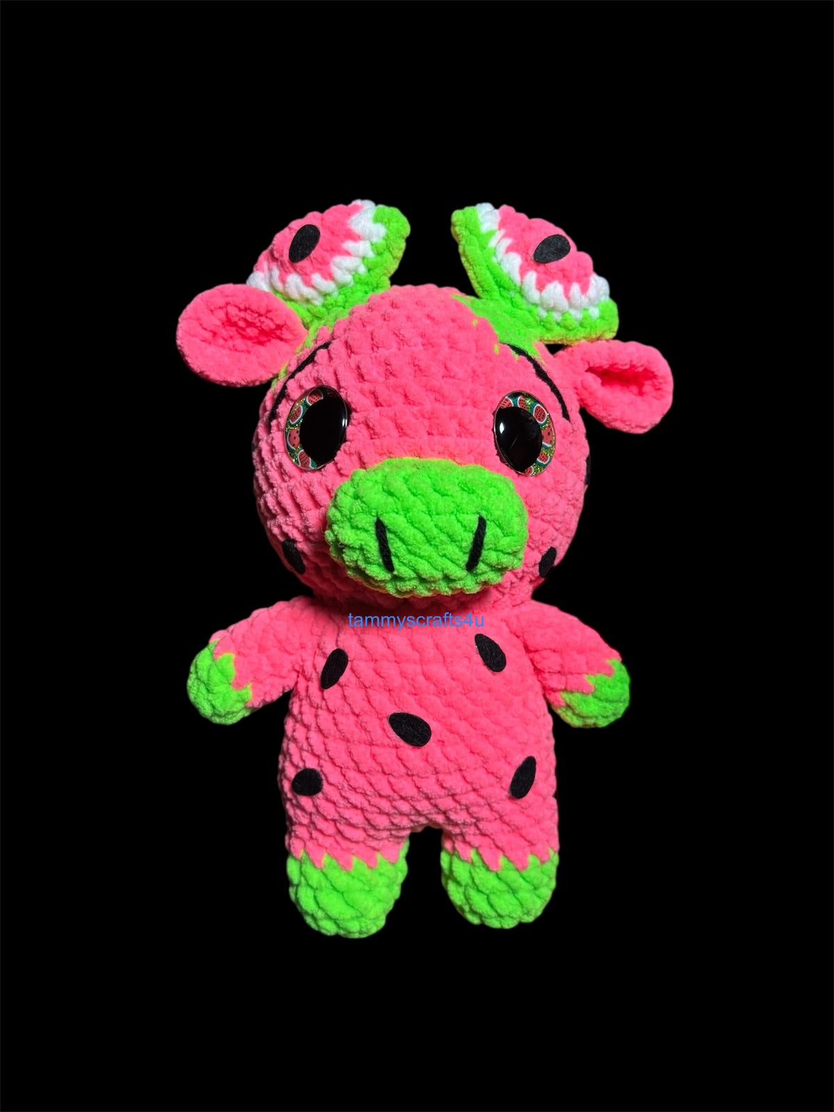 Crochet Cow-Watermelon-Handmade