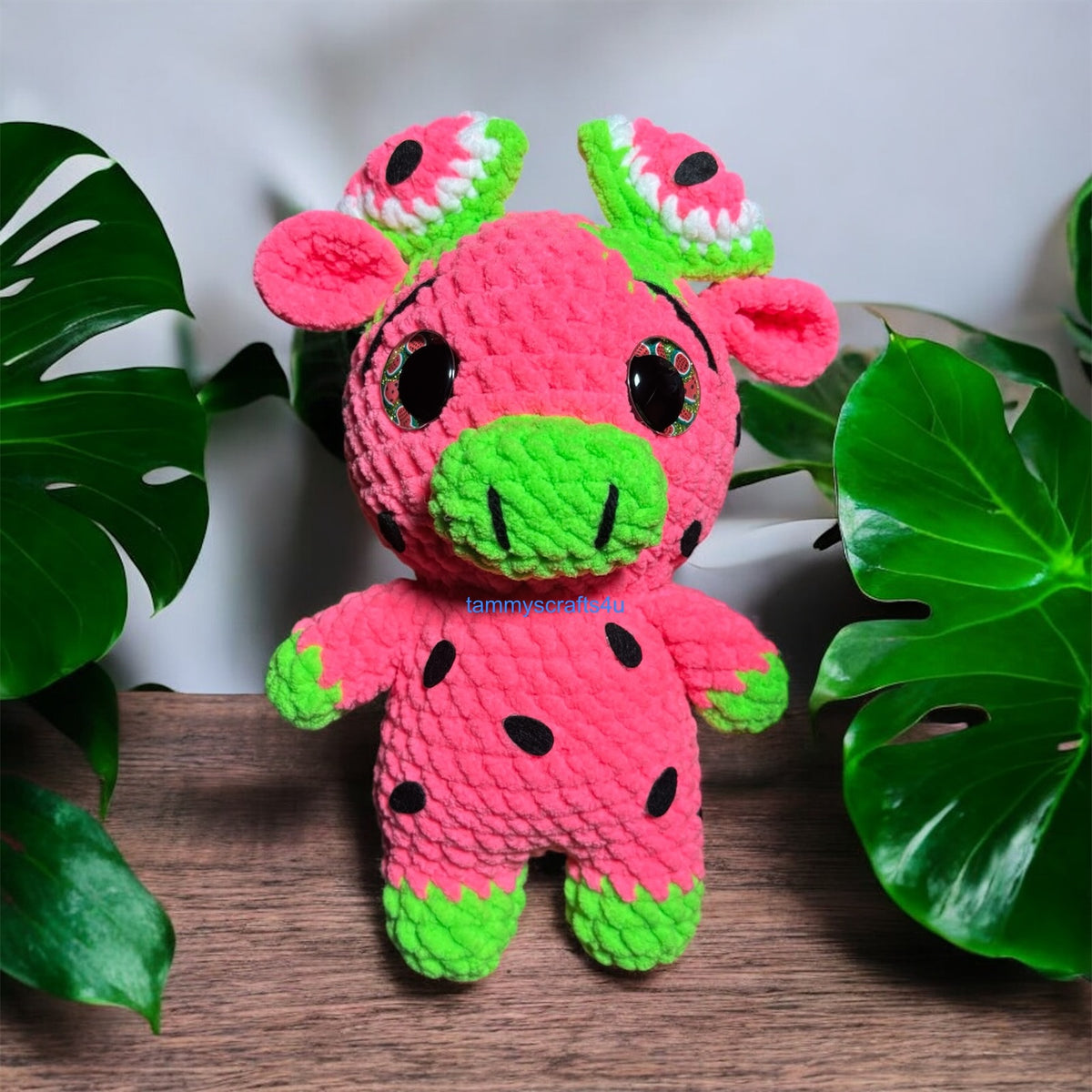Crochet Cow-Watermelon-Handmade